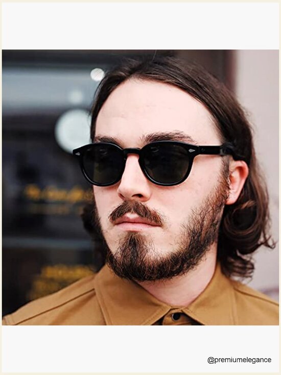 Vintage Retro Round Tinted Sunglasses 46mm TR90 Frame UV400 main image 7